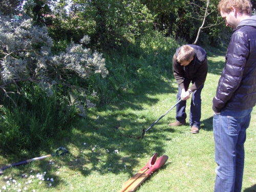 Digging a test hole